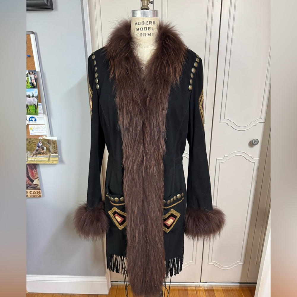 Double D Ranchwear Rainbird Jacket With Real Fur - Picture 8 of 10